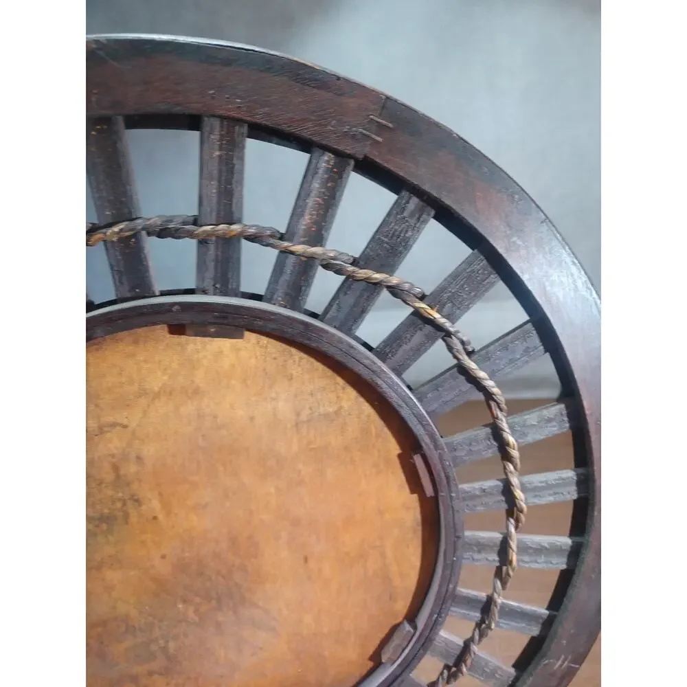 VINTAGE BAMBOO And WOOD MIRROR 18